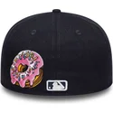 marineblaue-angepasste-59fifty-food-icon-flatcap-der-new-york-yankees-mlb-von-new-era