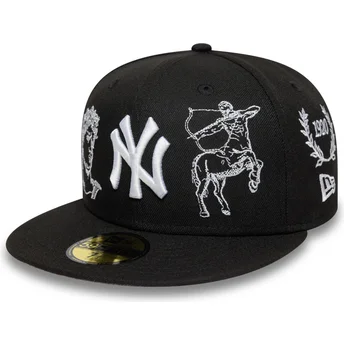 Czarna dopasowana czapka z daszkiem 59FIFTY Mythical New York Yankees MLB od New Era
