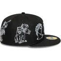 schwarze-enganliegende-59fifty-flatcap-mythical-der-new-york-yankees-mlb-von-new-era