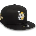 cepur-plakana-melns-snapback-9fifty-floral-no-los-angeles-dodgers-mlb-no-new-era