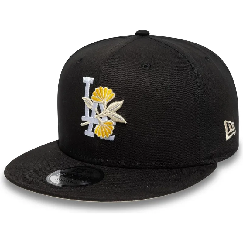 cepur-plakana-melns-snapback-9fifty-floral-no-los-angeles-dodgers-mlb-no-new-era