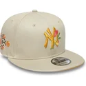 beige-floral-9fifty-snapback-flatcap-der-new-york-yankees-mlb-von-new-era