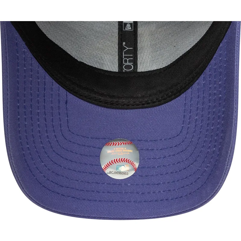 violette-verstellbare-curved-cap-9forty-league-essential-der-los-angeles-dodgers-mlb-von-new-era