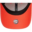 orangefarbene-verstellbare-curved-cap-mit-orangefarbenem-logo-9forty-team-outline-der-new-york-yankees-mlb-von-new-era