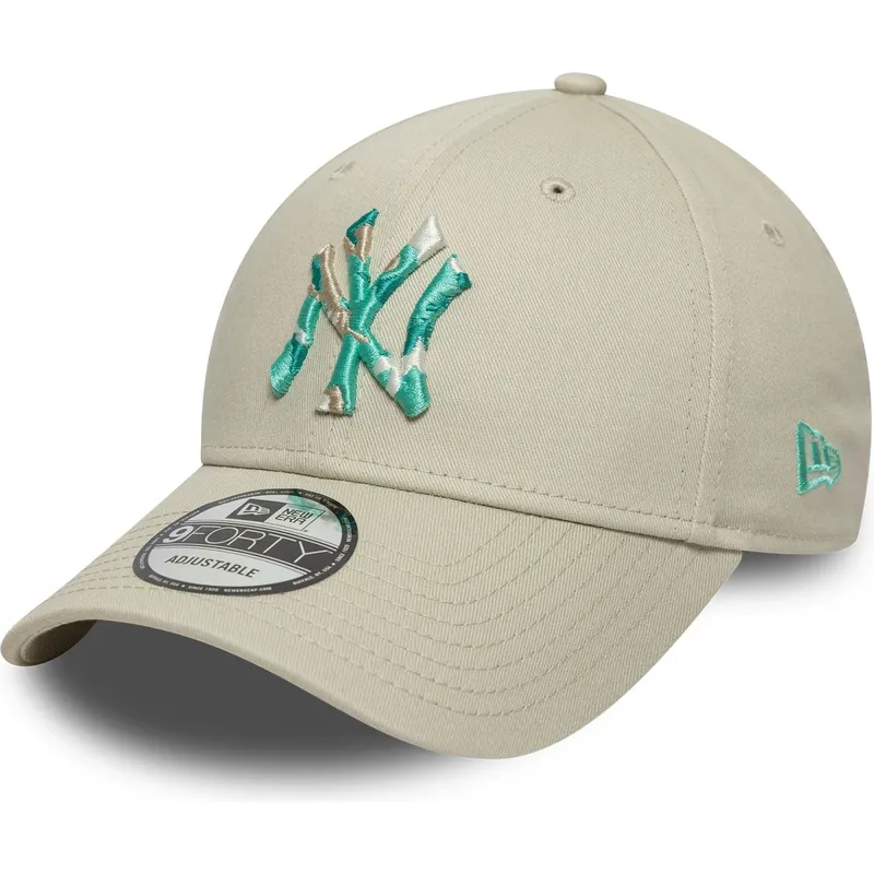 cap-izliekta-beige-adjustable-strap-9forty-seasonal-infill-no-new-york-yankees-mlb-no-new-era