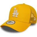 gelbe-trucker-cap-a-frame-league-essential-der-los-angeles-dodgers-mlb-von-new-era