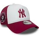 casquette-trucker-blanche-et-rouge-avec-logo-rouge-e-frame-world-series-new-york-yankees-mlb-new-era
