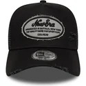 schwarze-a-frame-trucker-kappe-mit-ovalem-distress-patch-von-new-era
