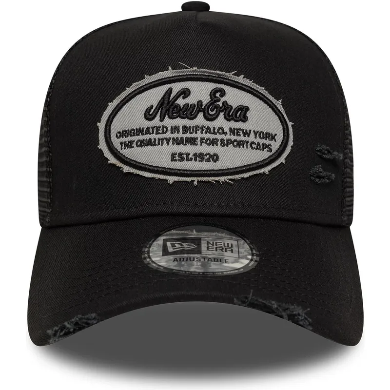 cepur-izliekta-truckeris-melns-snapback-a-frame-oval-distress-patch-no-new-era cepur-izliekta-truckeris-melns-snapback-a-frame-oval-distress-patch-no-new-era
