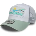 new-era-santorini-greece-a-frame-sommer-weiss-grune-trucker-kappe