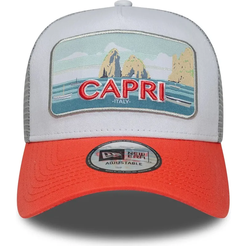 cepur-izliekta-truckeris-oranzs-snapback-italy-a-frame-summer-no-new-era