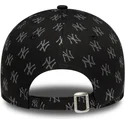new-era-9forty-new-york-yankees-mlb-monogram-verstellbare-schwarze-damen-cap-mit-gebogenem-schirm
