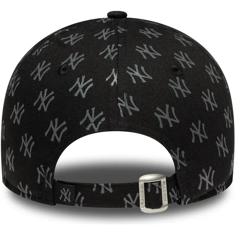new-era-mlb-new-york-yankees-9forty-damen-verstellbare-schwarze-kappe-mit-monogramm