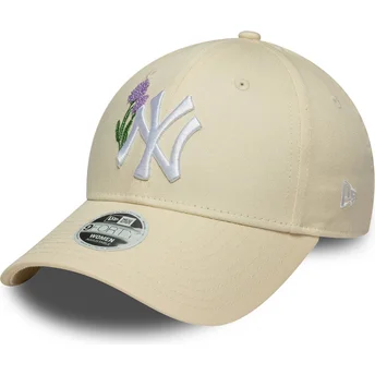 Cepur izliekta bēšs regulējams 9FORTY Beaded no New York Yankees MLB no New Era