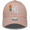 cap-izliekta-pink-adjustable-strap-9forty-beaded-no-new-york-yankees-mlb-no-new-era