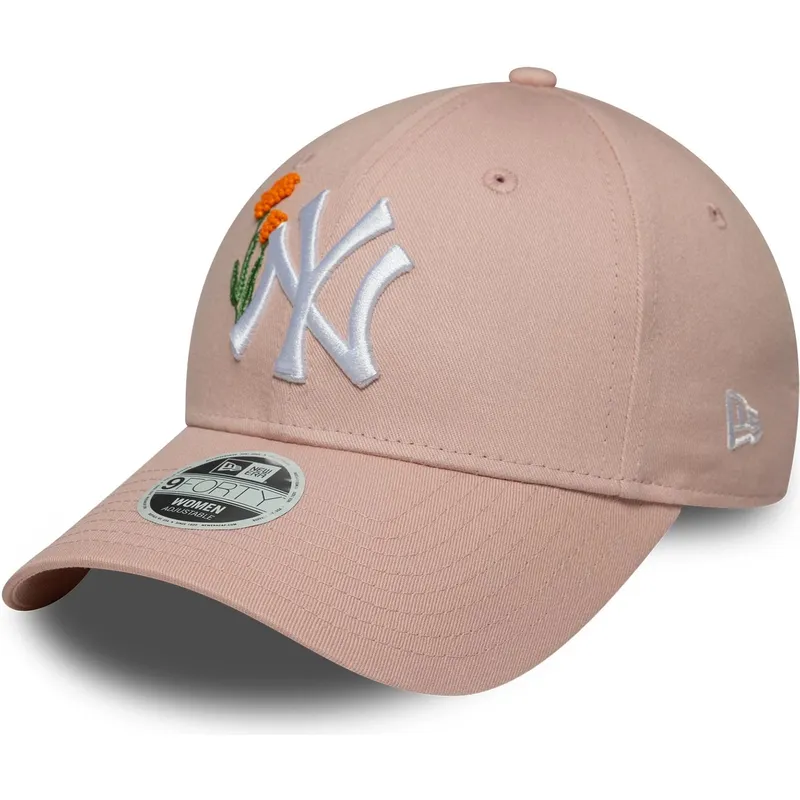 justerbar-rosa-kurvad-keps-for-dam-9forty-beaded-fran-new-york-yankees-mlb-av-new-era
