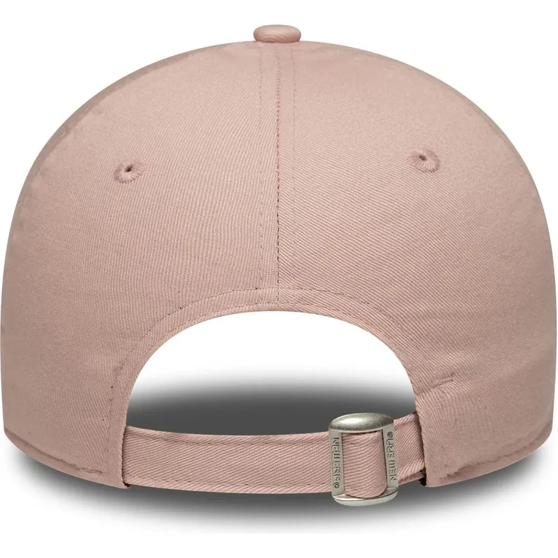 gebogene-rosa-verstellbare-damenkappe-9forty-beaded-der-new-york-yankees-mlb-von-new-era