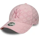 cepur-izliekta-roza-regulejams-9forty-floral-towelling-no-new-york-yankees-mlb-no-new-era