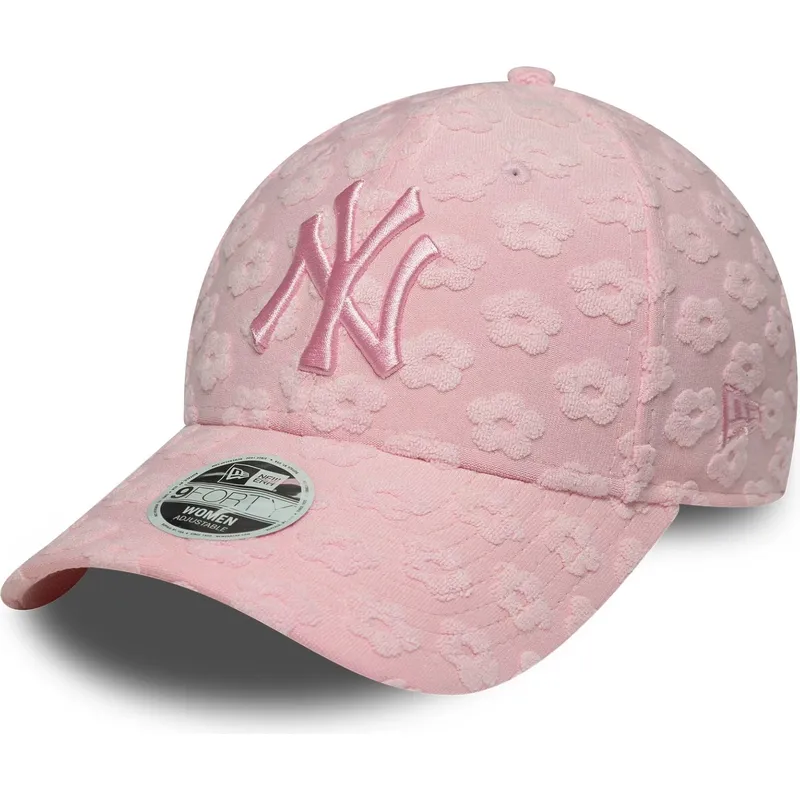 cepur-izliekta-roza-regulejams-9forty-floral-towelling-no-new-york-yankees-mlb-no-new-era