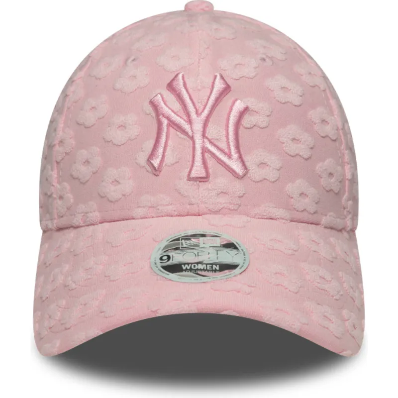 cepur-izliekta-roza-regulejams-9forty-floral-towelling-no-new-york-yankees-mlb-no-new-era