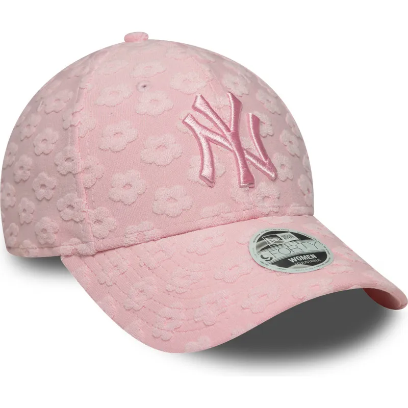 cepur-izliekta-roza-regulejams-9forty-floral-towelling-no-new-york-yankees-mlb-no-new-era