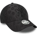 new-era-curved-brim-women-9forty-floral-towelling-new-york-yankees-mlb-black-adjustable-cap