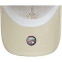 new-era-curved-brim-women-9twenty-linen-new-york-yankees-mlb-beige-adjustable-cap-with-beige-logo