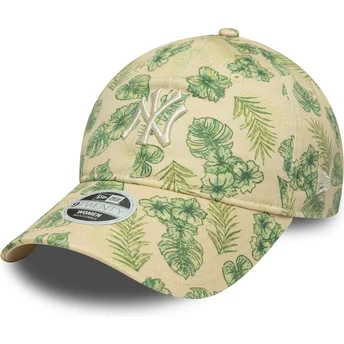 Cap izliekta beige adjustable strap 9TWENTY All Over Print Tropical no New York Yankees MLB no New Era