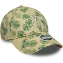 cap-izliekta-beige-adjustable-strap-9twenty-all-over-print-tropical-no-new-york-yankees-mlb-no-new-era