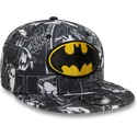 cepur-plakana-melns-snapback-berniem-9fifty-all-over-print-no-batman-dc-comics-no-new-era