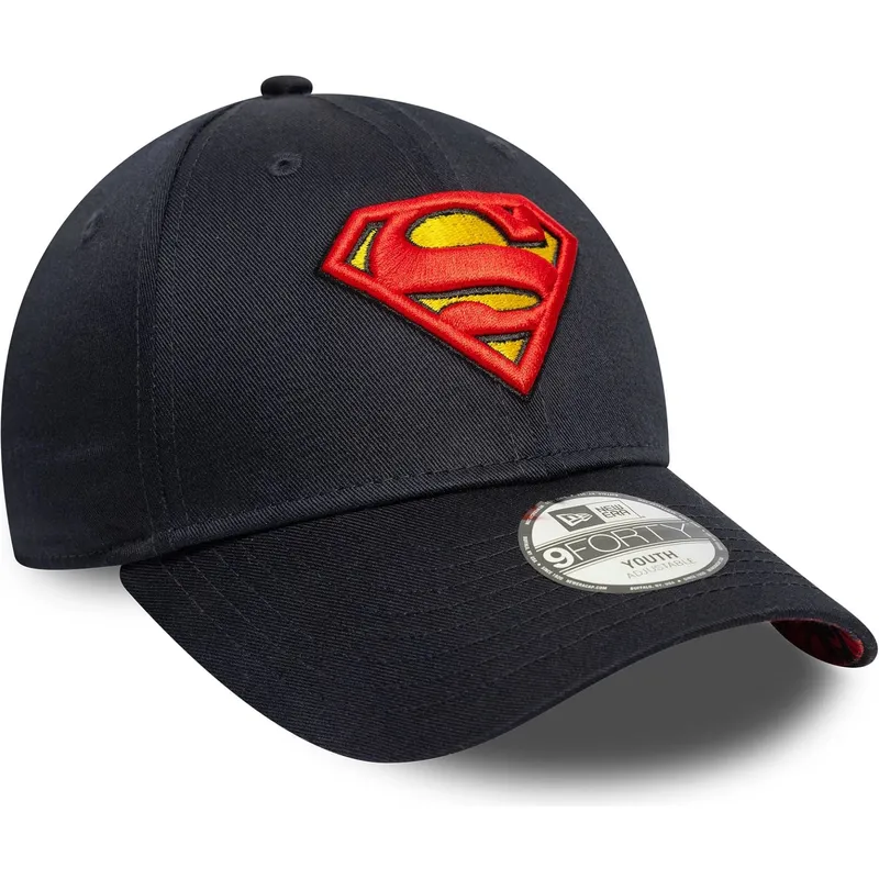 cepur-izliekta-tumsi-zils-regulejams-berniem-9forty-all-over-print-no-superman-dc-comics-no-new-era
