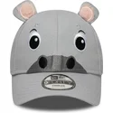 9forty-new-era-verstellbare-graue-kinderkappe-mit-gebogenem-schirm-animal