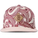 flache-beige-und-rote-snapback-kappe-ma-pattern-von-djinns