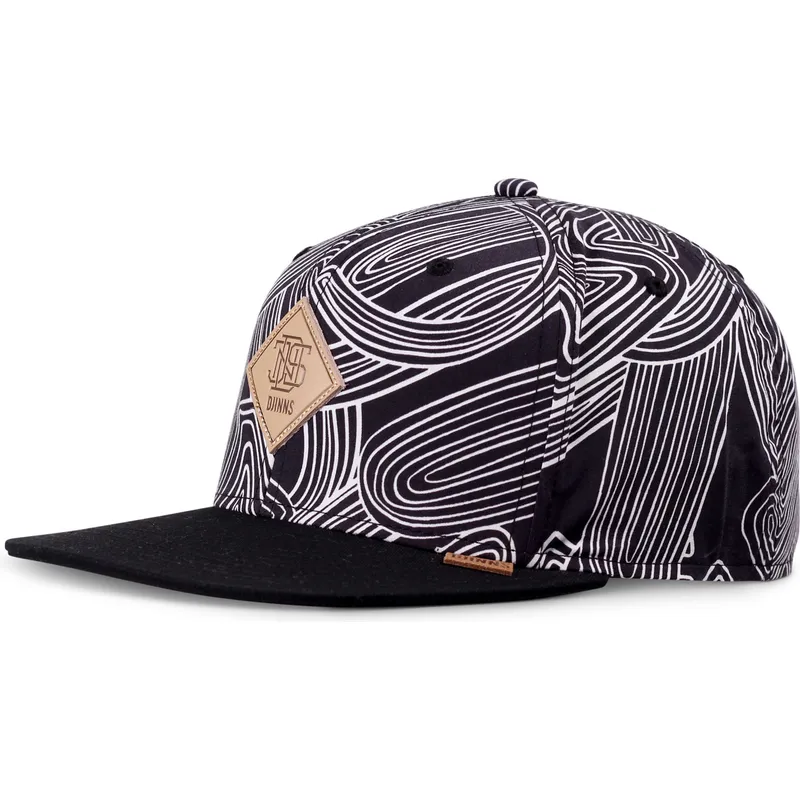 cepur-plakana-melns-snapback-ma-pattern-no-djinns cepur-plakana-melns-snapback-ma-pattern-no-djinns