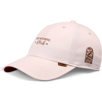 Beige verstellbare Curved Cap Do Nothing Club DNC Bathing Girl von Djinns