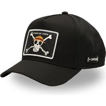 Svart trucker-keps Straw Hat Pirates OP5 FLA One Piece från Capslab