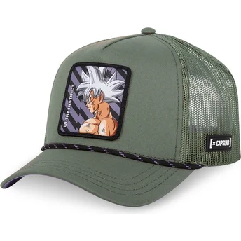 Cepur izliekta šoferis zaļš snapback Son Goku Ultra Instinct DBS6 ULT Dragon Ball Son Goku Dragon Ball no Capslab