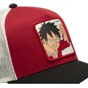 cepur-izliekta-truckeris-sarkans-snapback-op5-red-monkey-d-luffy-one-piece-no-capslab
