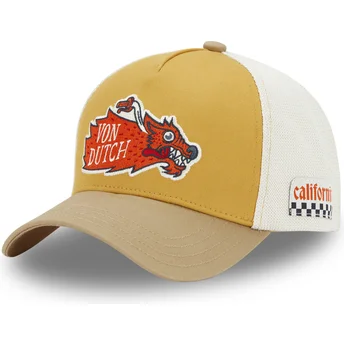 Von Dutch WILD05 Brown and White Trucker Hat
