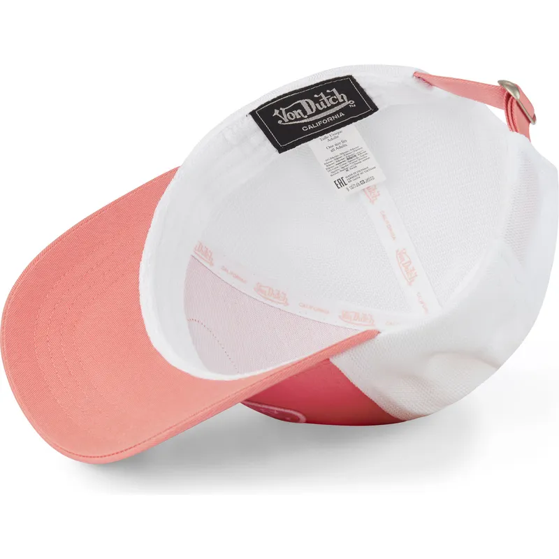 justerbar-rosa-och-vit-trucker-keps-lof-b25-fran-von-dutch