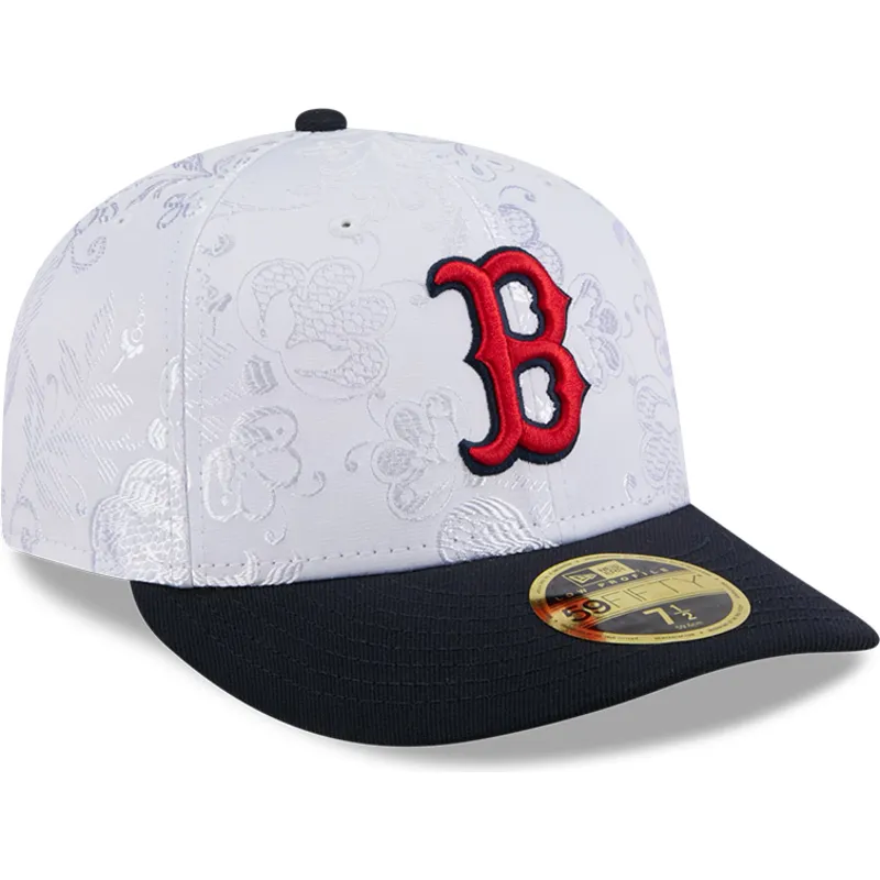marineblaue-und-weisse-flache-fitted-cap-59fifty-day-low-profile-der-boston-red-sox-mlb-von-new-era