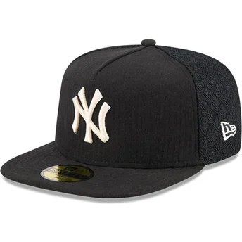 Cepur plakana melns pieguļošs 59FIFTY Day A Frame no New York Yankees MLB no New Era