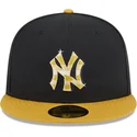cepur-plakana-melns-pieguloss-dorado-59fifty-day-no-new-york-yankees-mlb-no-new-era
