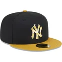 cepur-plakana-melns-pieguloss-dorado-59fifty-day-no-new-york-yankees-mlb-no-new-era