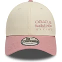 beige-und-rosa-verstellbare-curved-cap-9forty-contrast-von-red-bull-racing-formula-1-von-new-era