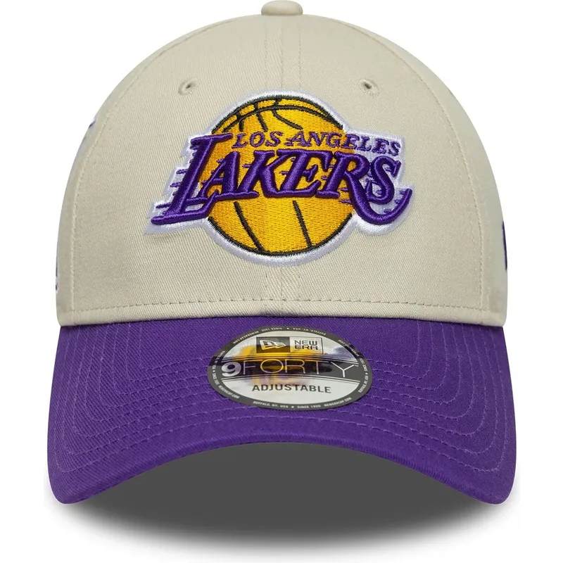 cepur-izliekta-bess-regulejams-9forty-contrast-patch-no-los-angeles-lakers-nba-no-new-era