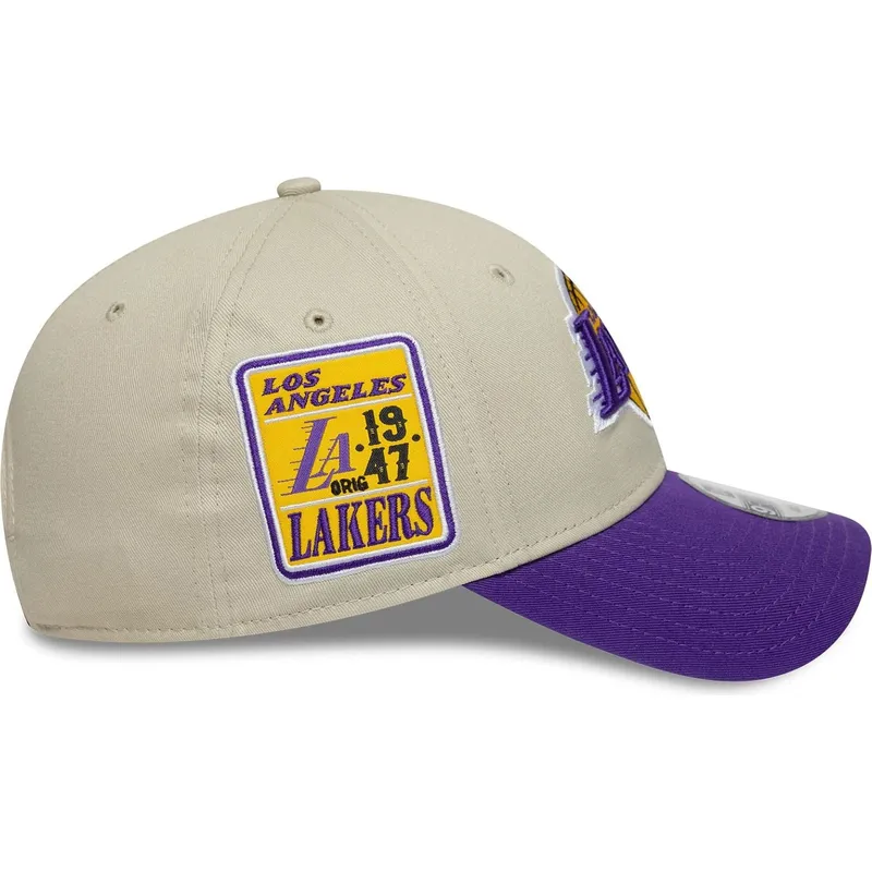 cepur-izliekta-bess-regulejams-9forty-contrast-patch-no-los-angeles-lakers-nba-no-new-era