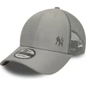 gorra-trucker-gris-ajustable-9forty-flawless-de-new-york-yankees-mlb-de-new-era