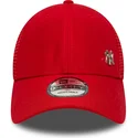 rote-verstellbare-9forty-flawless-trucker-kappe-der-new-york-yankees-mlb-von-new-era