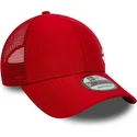 rote-verstellbare-9forty-flawless-trucker-kappe-der-new-york-yankees-mlb-von-new-era